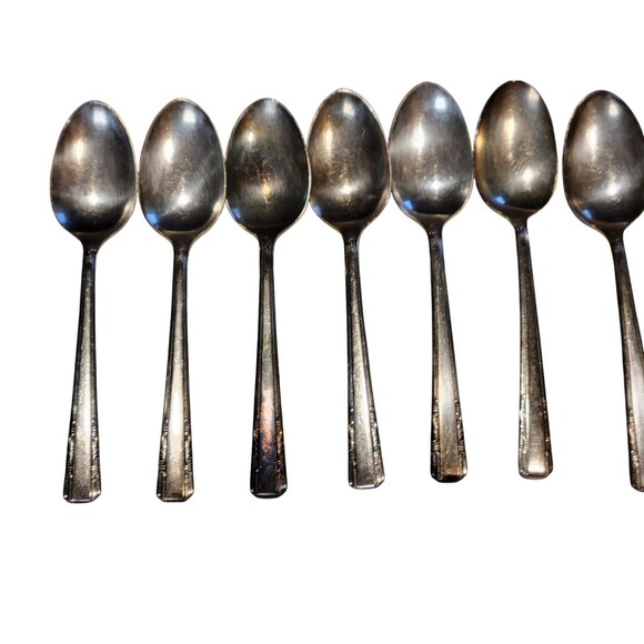 Entire Set 1948 Wallace Harmony House Quad Silver Plate Flatware Sears Signed - Picture 7 of 13